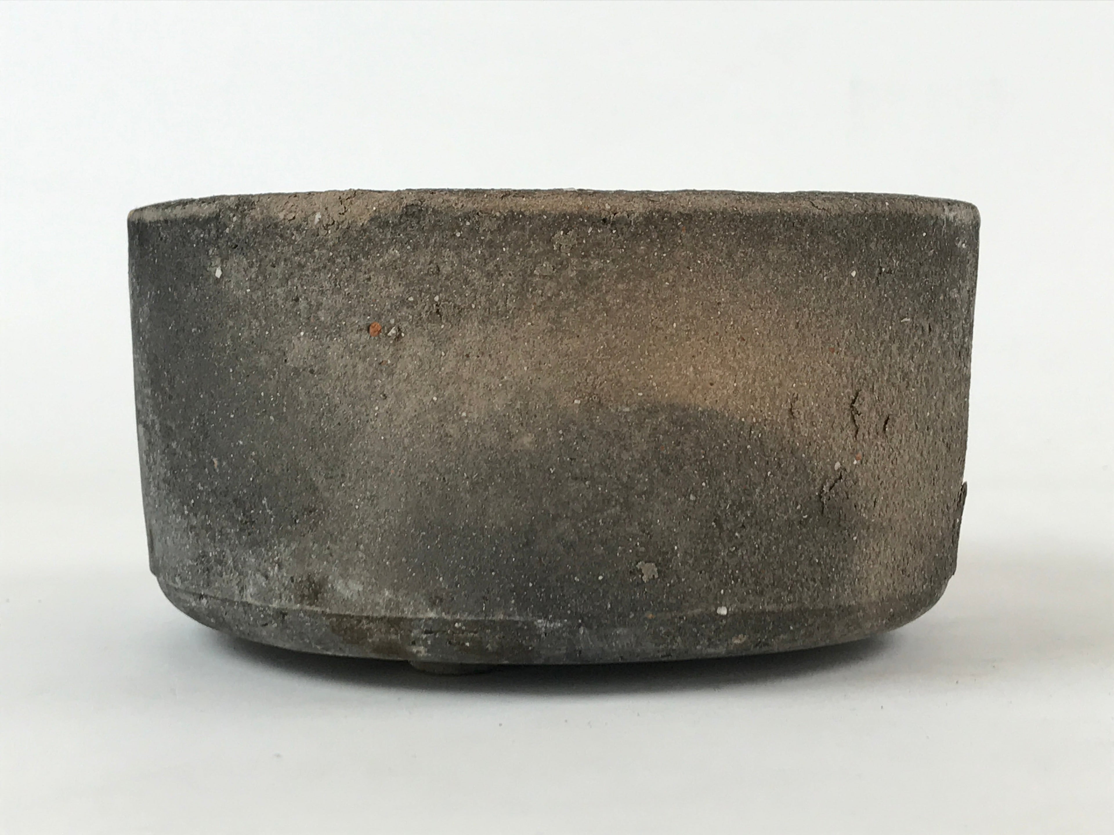 Japanese Cement Ashtay Haizara Hibachi Brazier Vtg Gray Incense Burner JK610