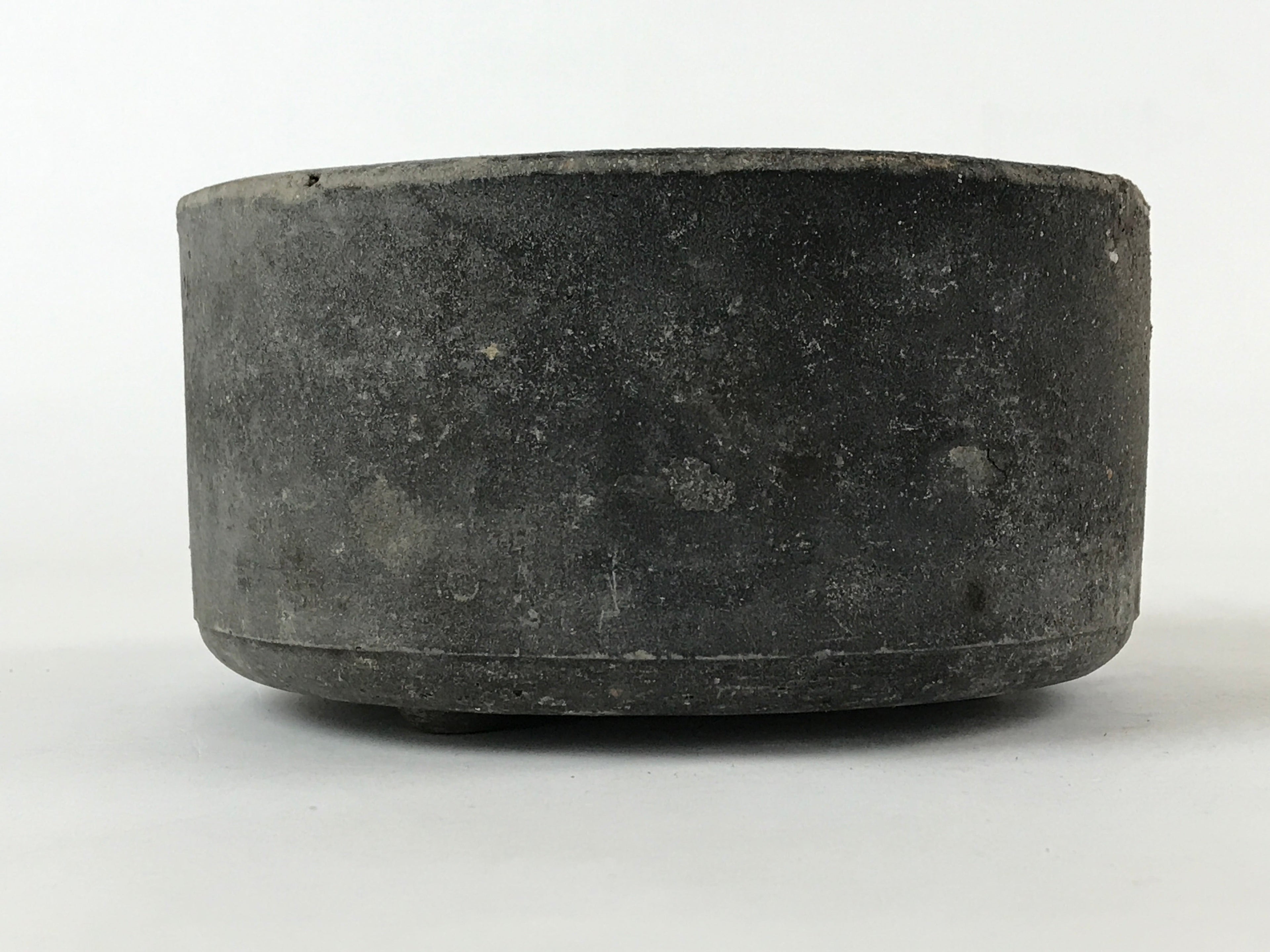 Japanese Cement Ashtay Haizara Hibachi Brazier Vtg Gray Incense Burner JK610