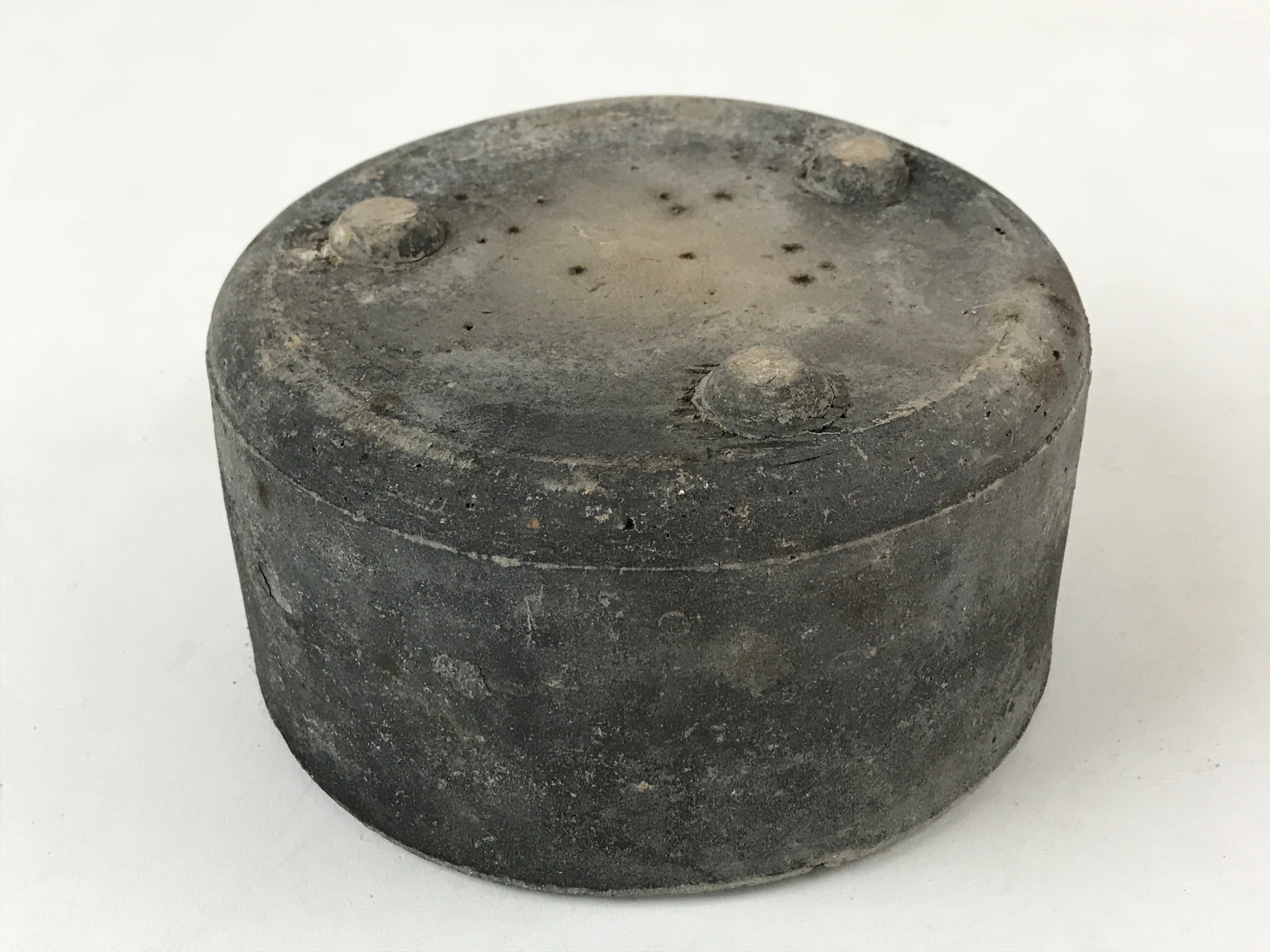 Japanese Cement Ashtay Haizara Hibachi Brazier Vtg Gray Incense Burner JK610