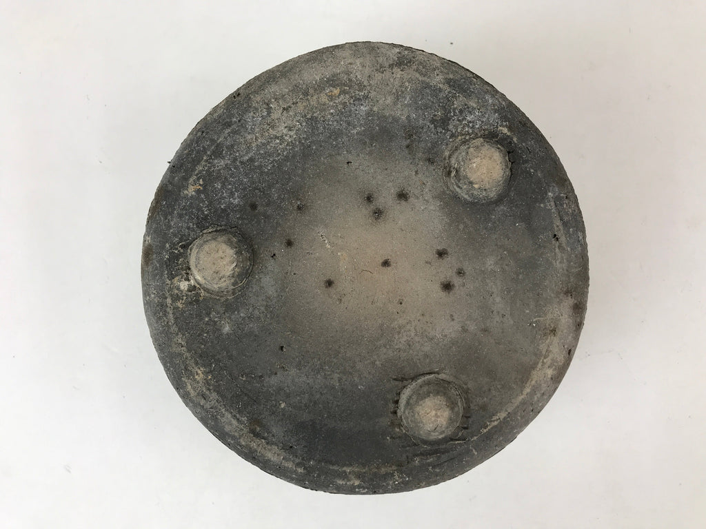 Japanese Cement Ashtay Haizara Hibachi Brazier Vtg Gray Incense Burner JK610