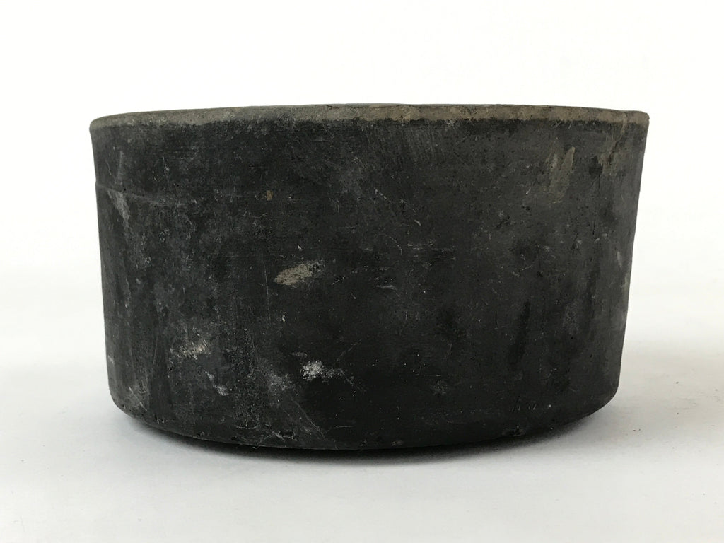Japanese Cement Ashtay Haizara Hibachi Brazier Vtg Gray Incense Burner JK611