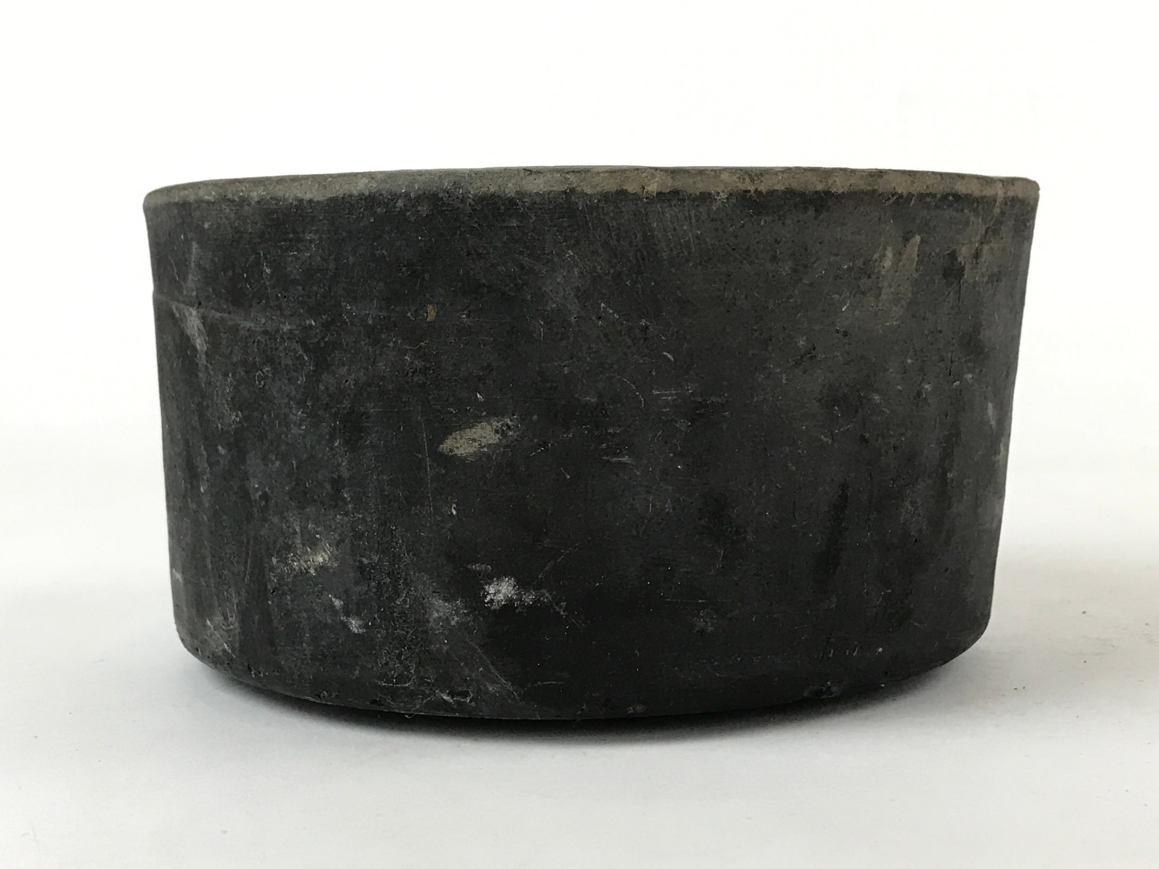Japanese Cement Ashtay Haizara Hibachi Brazier Vtg Gray Incense Burner JK611