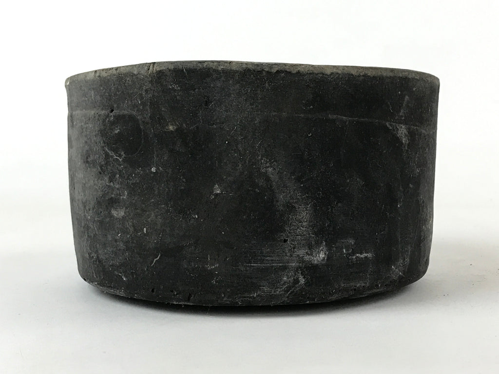 Japanese Cement Ashtay Haizara Hibachi Brazier Vtg Gray Incense Burner JK611