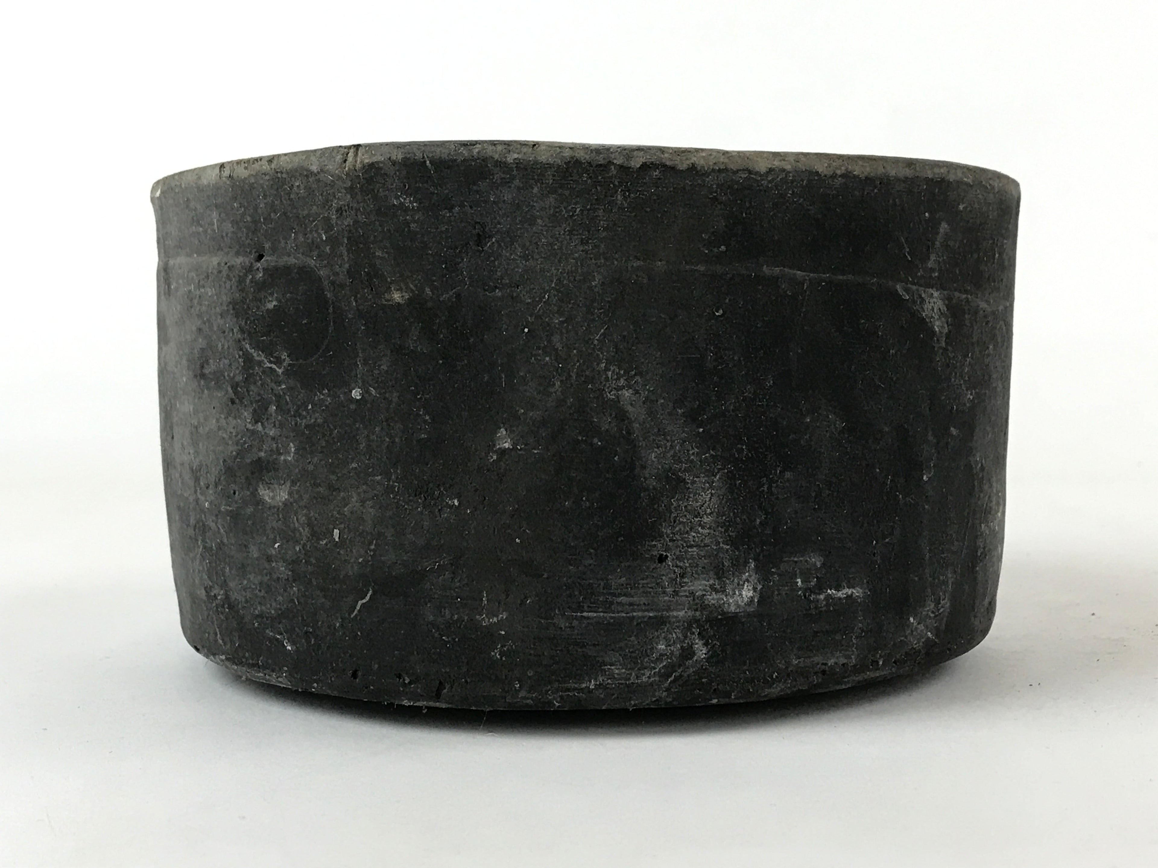 Japanese Cement Ashtay Haizara Hibachi Brazier Vtg Gray Incense Burner JK611