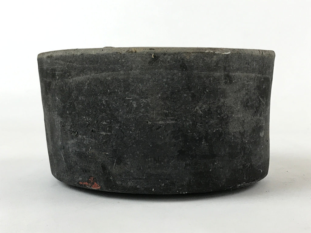 Japanese Cement Ashtay Haizara Hibachi Brazier Vtg Gray Incense Burner JK611