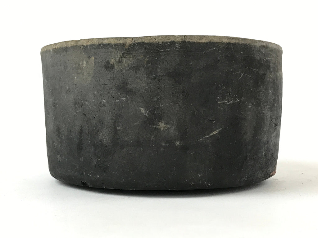 Japanese Cement Ashtay Haizara Hibachi Brazier Vtg Gray Incense Burner JK611