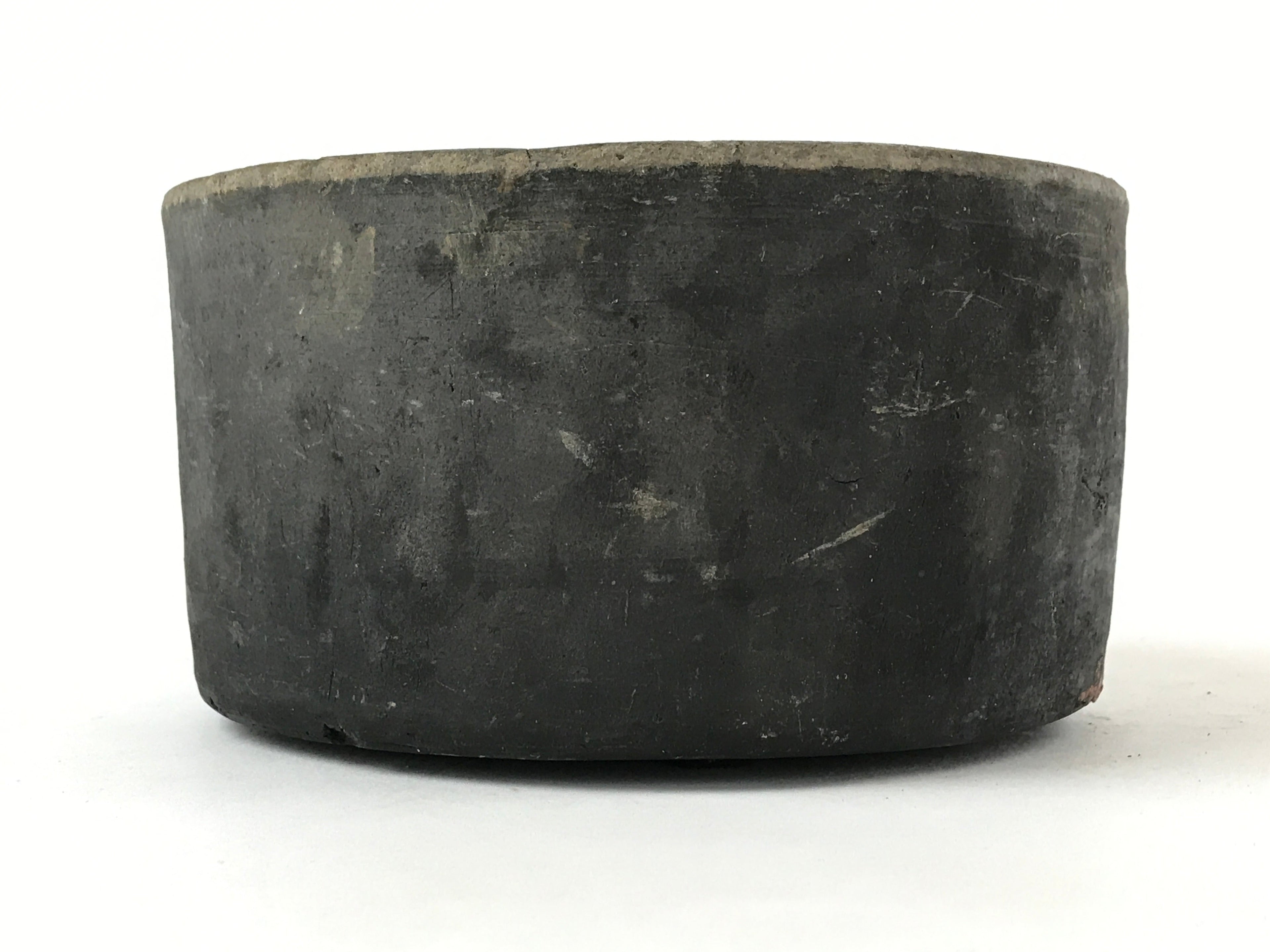 Japanese Cement Ashtay Haizara Hibachi Brazier Vtg Gray Incense Burner JK611