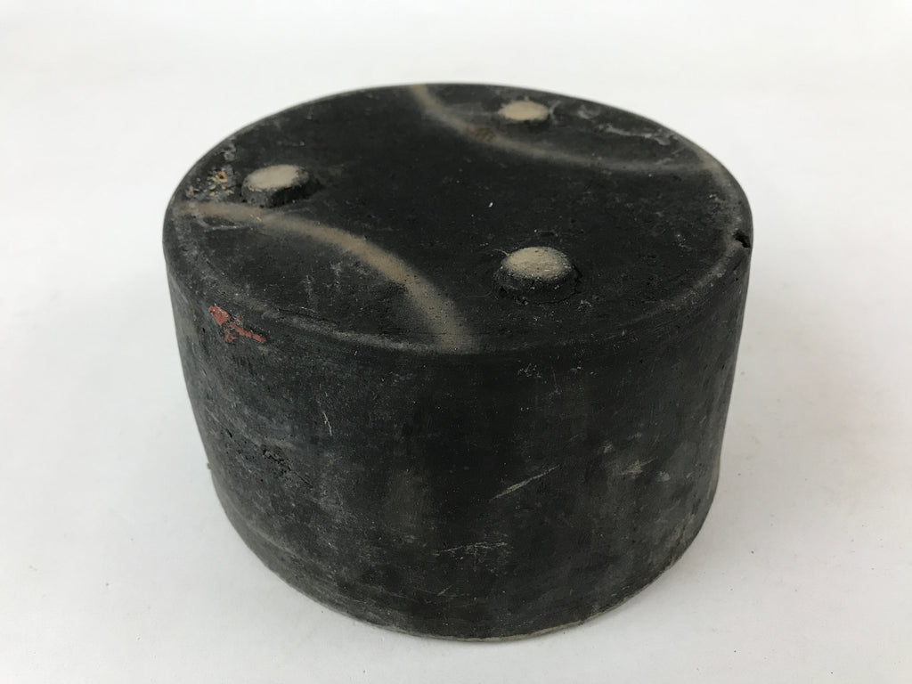 Japanese Cement Ashtay Haizara Hibachi Brazier Vtg Gray Incense Burner JK611