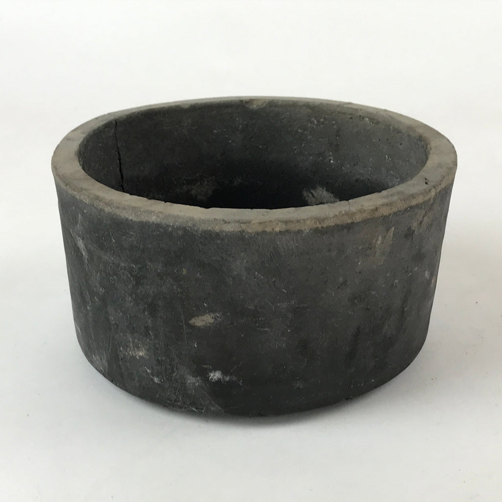 Japanese Cement Ashtay Haizara Hibachi Brazier Vtg Gray Incense Burner JK611