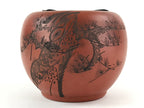 Japanese Cerami Ashtay Haizara Hibachi Brazier Incense Burner Koro Metal JK540