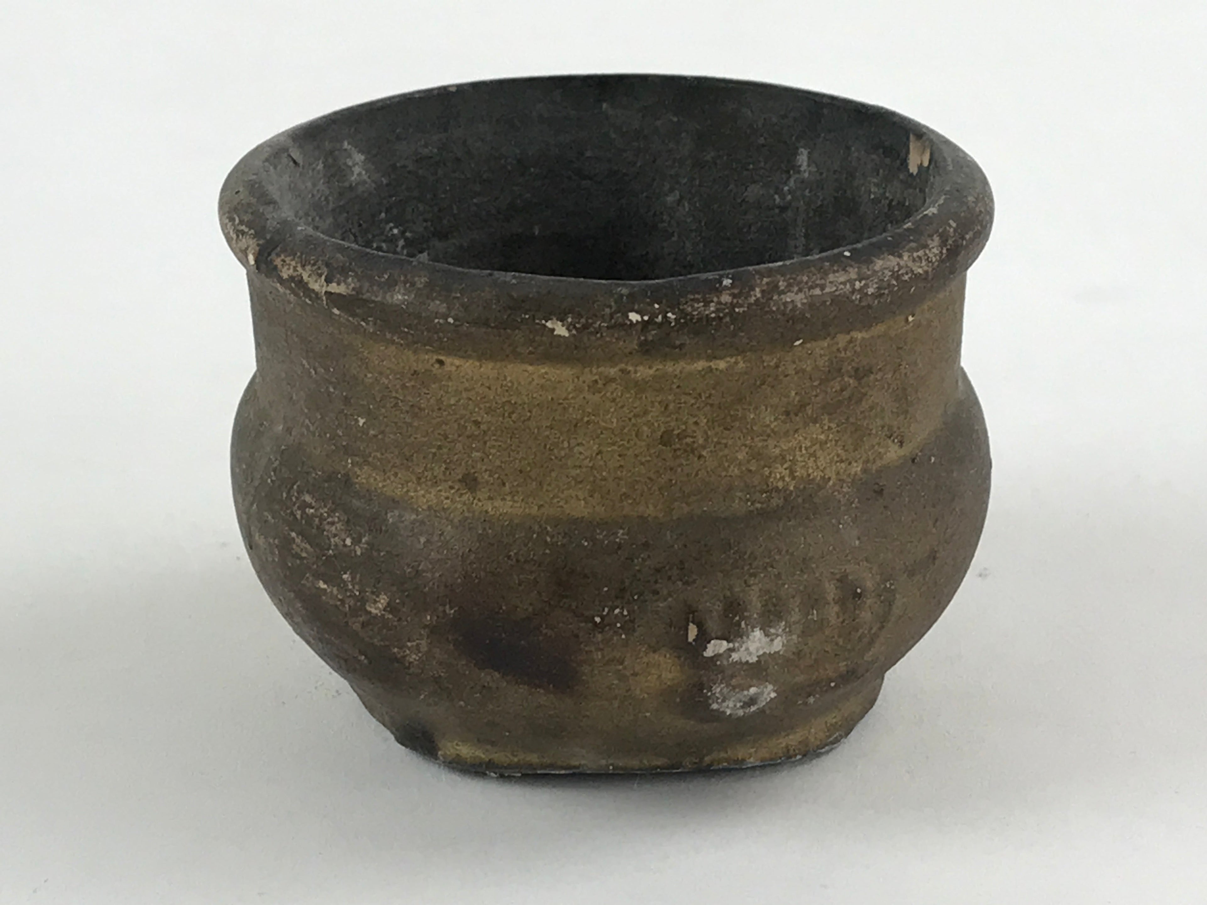 Japanese Cerami Ashtay Haizara Hibachi Brazier Incense Burner Koro Metal JK540