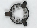Japanese Cerami Ashtay Haizara Hibachi Brazier Incense Burner Koro Metal JK540