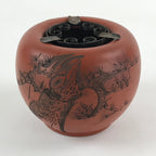 Japanese Cerami Ashtay Haizara Hibachi Brazier Incense Burner Koro Metal JK540