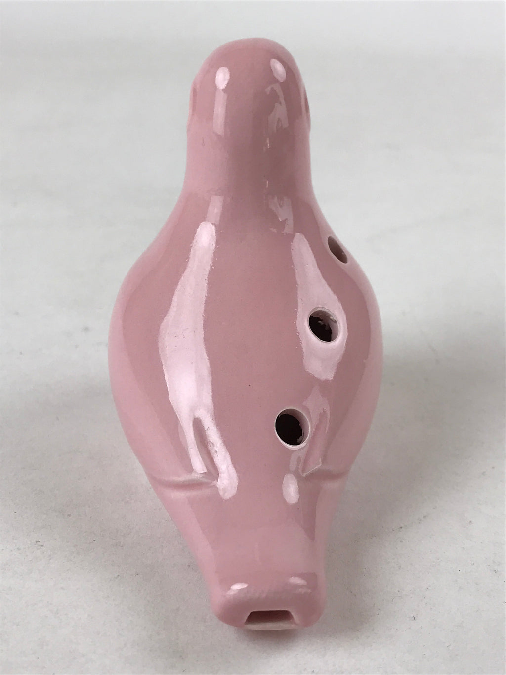 Japanese Ceramic 6-Hole Pigeon Ocarina Vtg Hato Musical Instrument Pink BD950