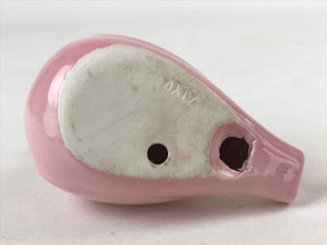 Japanese Ceramic 6-Hole Pigeon Ocarina Vtg Hato Musical Instrument Pink BD950