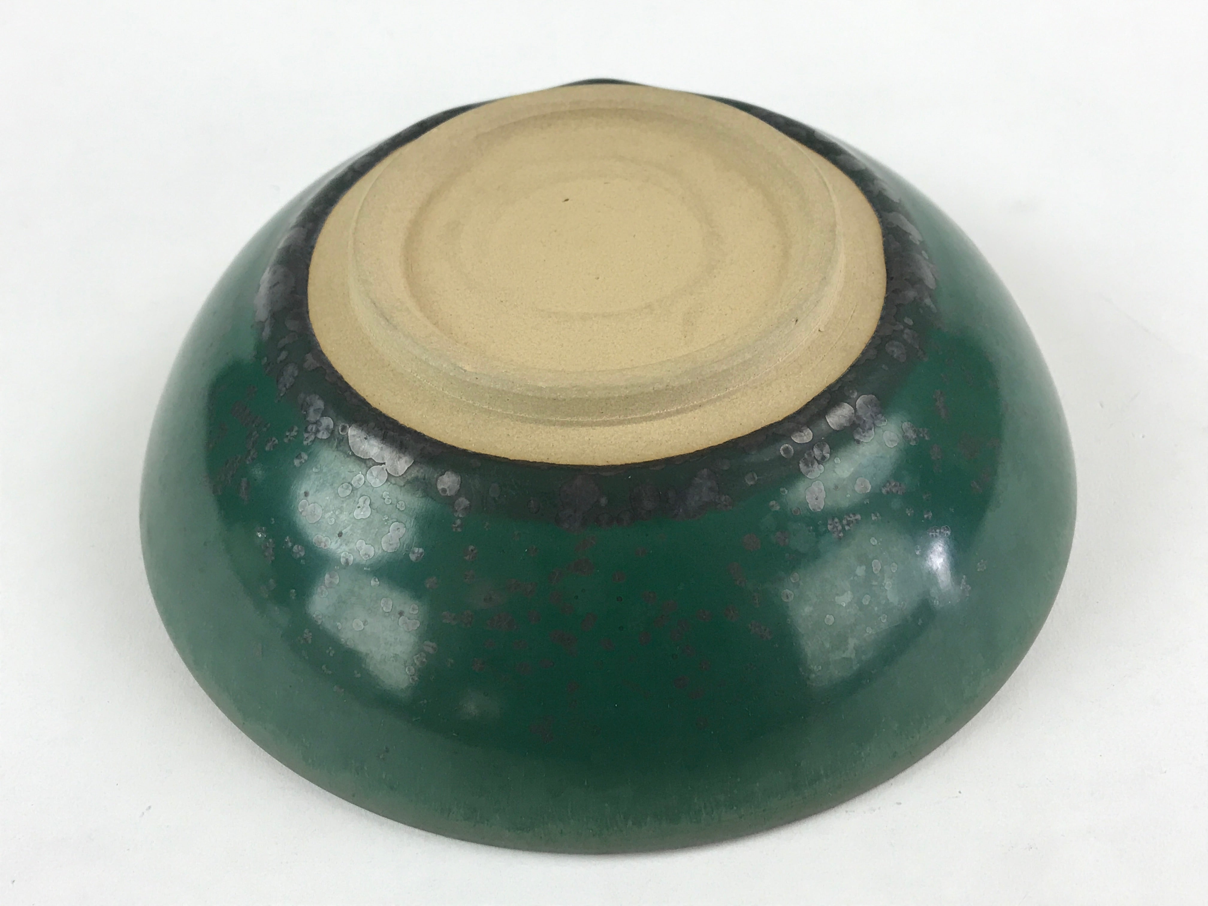 Japanese Ceramic Agano Ware Bowl Kashiki Vtg Kosyu Kiln Tea Ceremony Green PX691