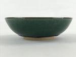 Japanese Ceramic Agano Ware Bowl Kashiki Vtg Kosyu Kiln Tea Ceremony Green PX691