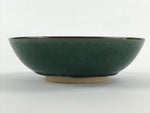 Japanese Ceramic Agano Ware Bowl Kashiki Vtg Kosyu Kiln Tea Ceremony Green PX691