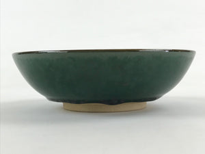 Japanese Ceramic Agano Ware Bowl Kashiki Vtg Kosyu Kiln Tea Ceremony Green PX691