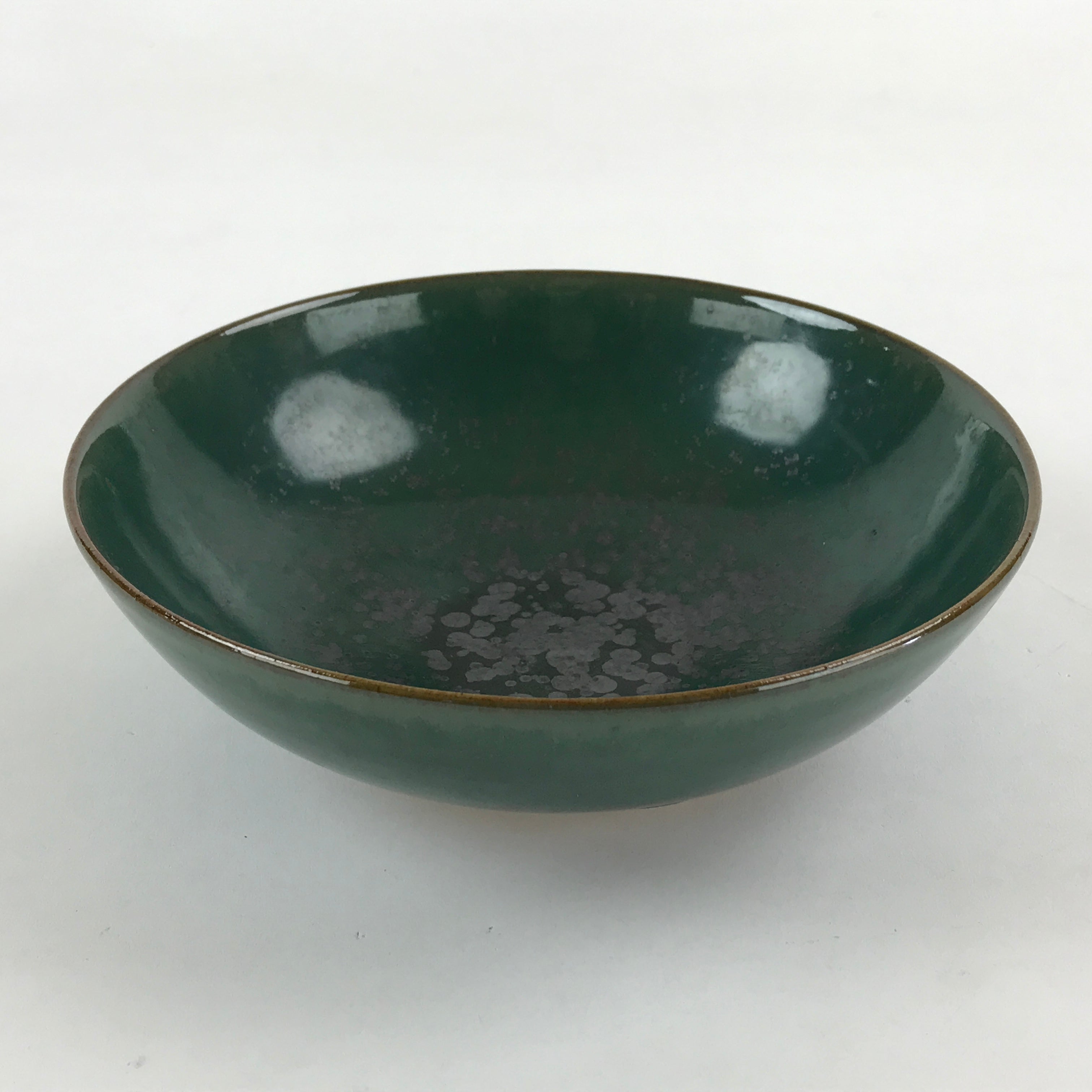 Japanese Ceramic Agano Ware Bowl Kashiki Vtg Kosyu Kiln Tea Ceremony Green PX691