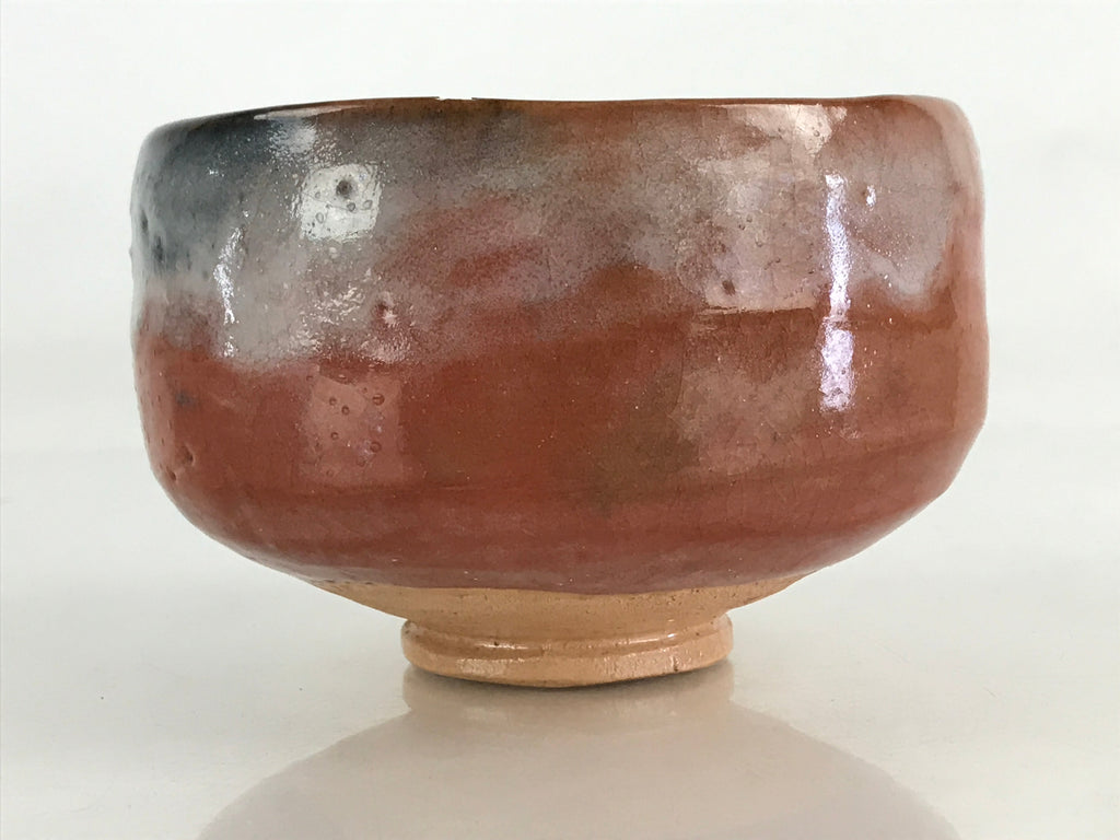 Japanese Ceramic Akaraku Green Tea Bowl Vtg Chawan Tea Ceremony Matcha GTB977