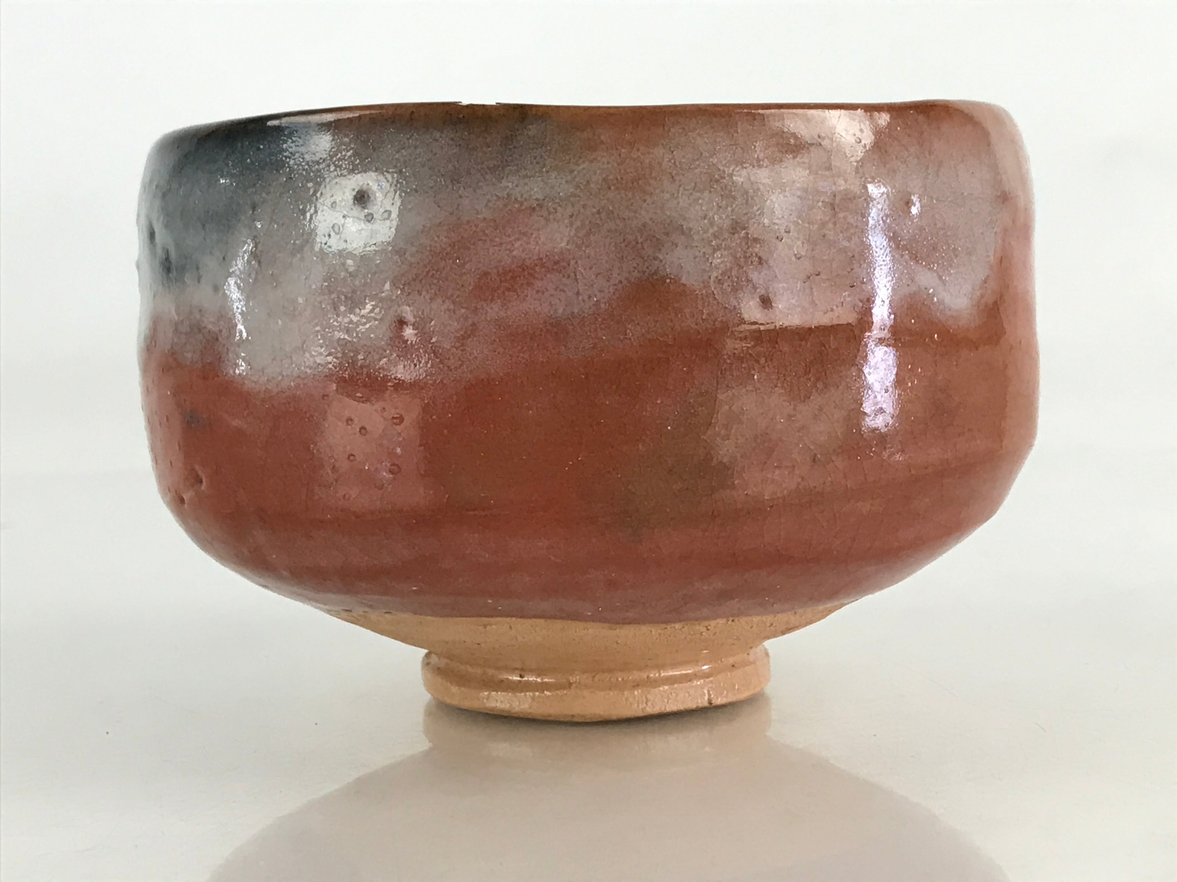 Japanese Ceramic Akaraku Green Tea Bowl Vtg Chawan Tea Ceremony Matcha GTB977