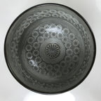 Japanese Ceramic Banko Ware Green Tea Bowl Matcha Chawan Vtg Gray White CHB98