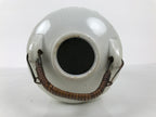 Japanese Ceramic Barrel Sake Bottle Kayoi-Tokkuri Vtg Barrel White Blue TS881