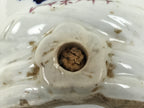 Japanese Ceramic Barrel Sake Bottle Kayoi-Tokkuri Vtg Barrel White Blue TS881
