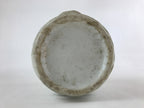 Japanese Ceramic Barrel Sake Bottle Kayoi-Tokkuri Vtg White Blue Kanji TS583