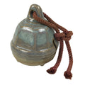Japanese Ceramic Bell Dorei Vtg Tsuchi-Suzu Classic Shape Blue Glaze DR687