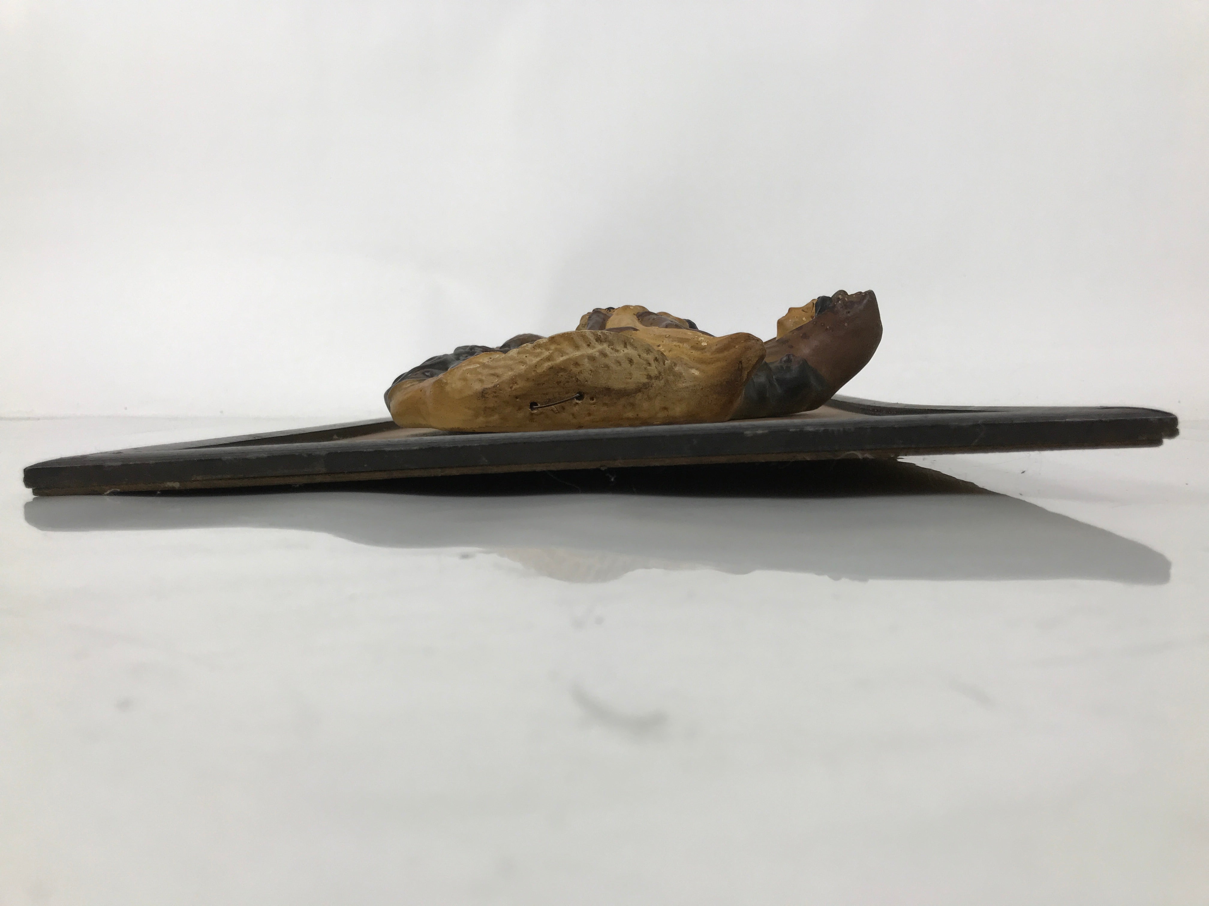 Japanese Ceramic Benzaiten Wall Hanging Art Vtg White Dragon 7 Lucky Gods FL405