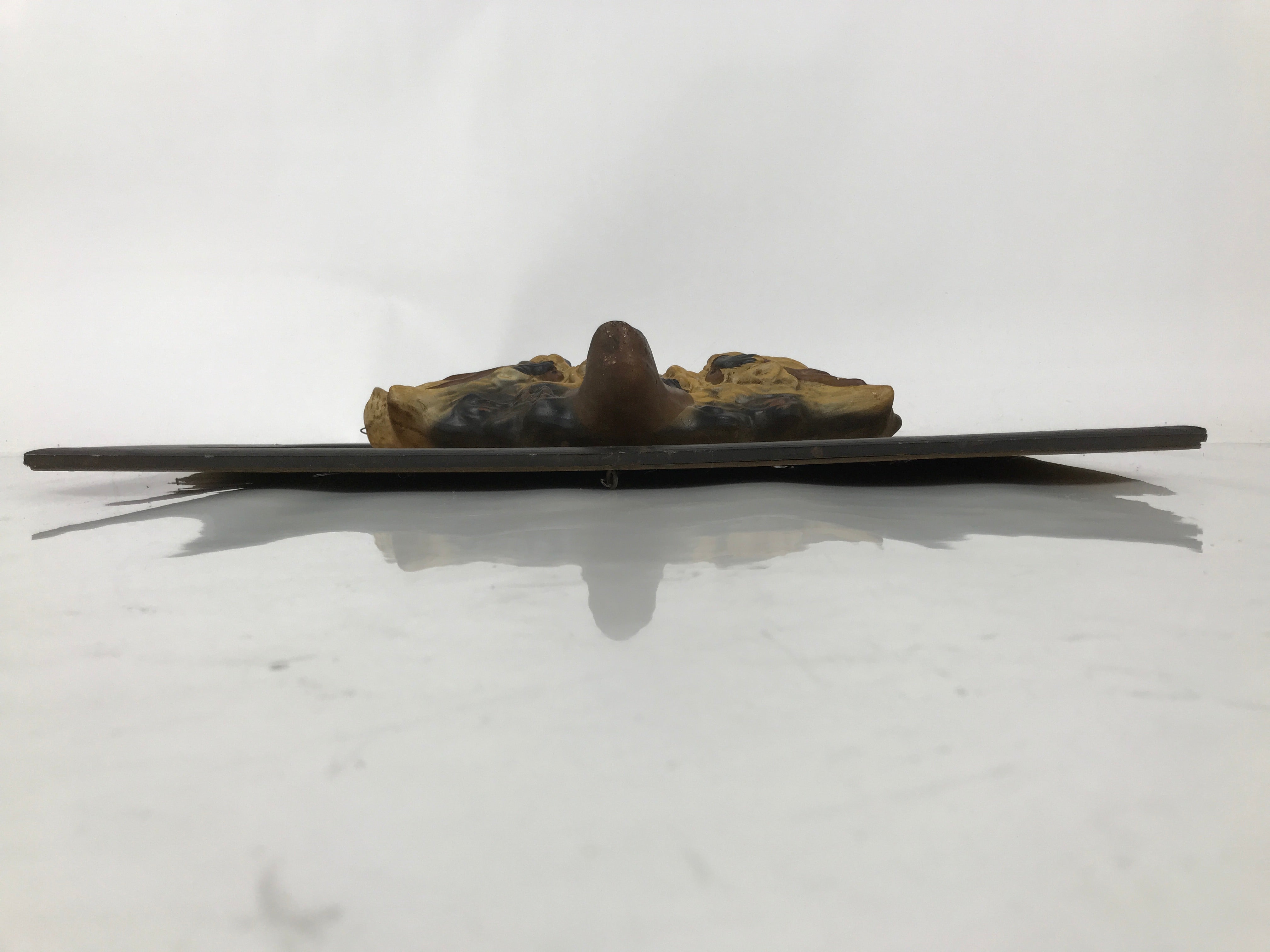 Japanese Ceramic Benzaiten Wall Hanging Art Vtg White Dragon 7 Lucky Gods FL405