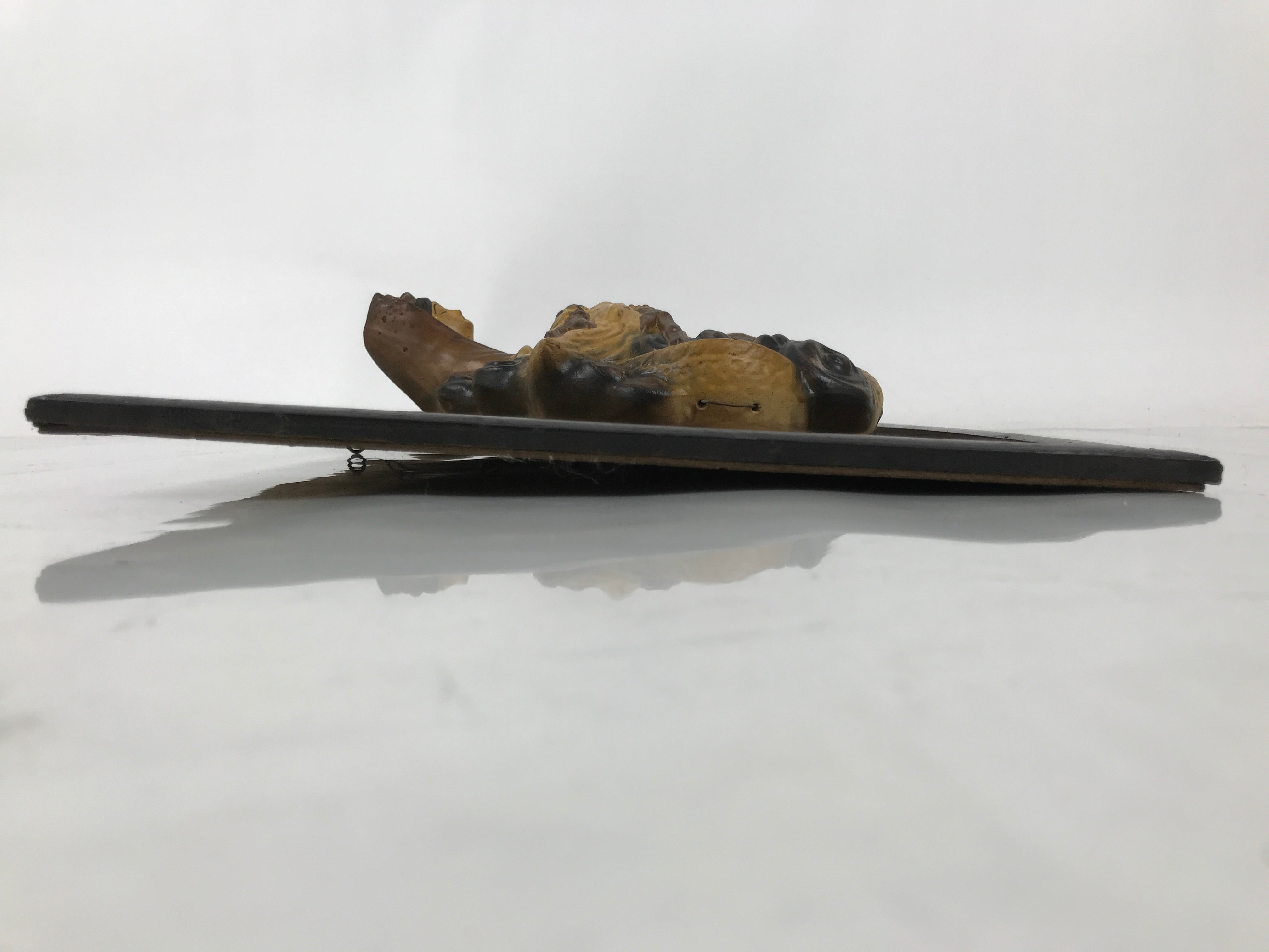 Japanese Ceramic Benzaiten Wall Hanging Art Vtg White Dragon 7 Lucky Gods FL405