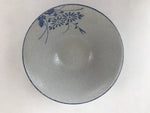 Japanese Ceramic Big Bowl Vtg White Light Blue Flower Ramen Donburi PY607