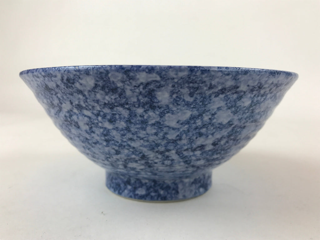 Japanese Ceramic Big Bowl Vtg White Light Blue Flower Ramen Donburi PY607