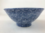 Japanese Ceramic Big Bowl Vtg White Light Blue Flower Ramen Donburi PY607