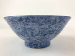 Japanese Ceramic Big Bowl Vtg White Light Blue Flower Ramen Donburi PY607