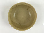 Japanese Ceramic Bowl Banko Ware Vtg Side Dish Beige Flowers Line Pattern PY997