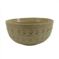 Japanese Ceramic Bowl Banko Ware Vtg Side Dish Beige Flowers Line Pattern PY997