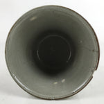 Japanese Ceramic Bowl Banko Ware Vtg Side Dish Cup White Flowers Lines Gray Y21