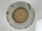 Japanese Ceramic Bowl Chawan Pottery Vtg Gray Green Brown Wood Box PX812