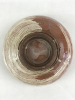 Japanese Ceramic Bowl Kashiki Vtg Crane Dog Pattern Tea Ceremony Brown PY456