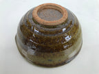 Japanese Ceramic Bowl Kobachi Owan Vtg Katakuchi Nimono Nabe Green Brown Y123