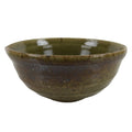 Japanese Ceramic Bowl Kobachi Owan Vtg Katakuchi Nimono Nabe Green Brown Y123