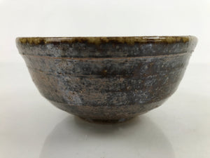 Japanese Ceramic Bowl Kobachi Owan Vtg Katakuchi Nimono Nabe Green Brown Y124