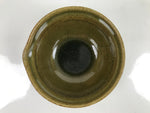 Japanese Ceramic Bowl Kobachi Owan Vtg Katakuchi Nimono Nabe Green Brown Y125