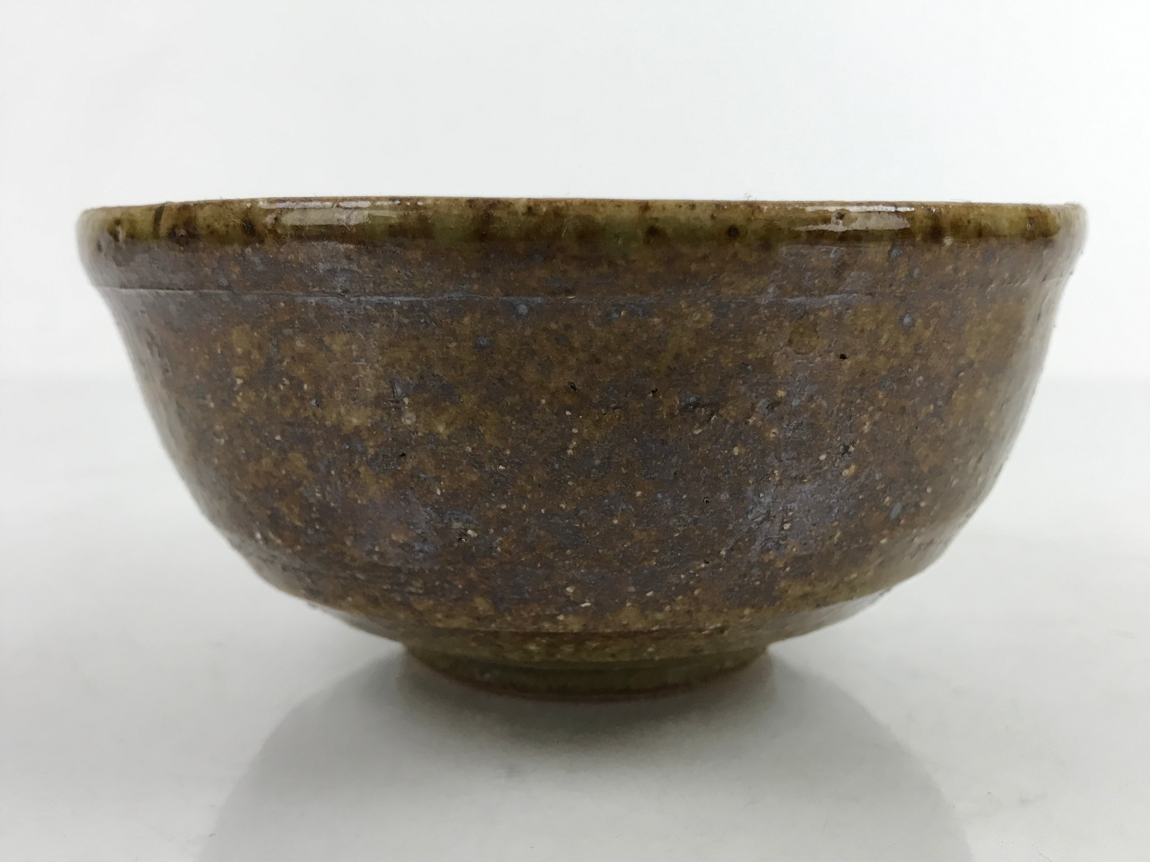 Japanese Ceramic Bowl Kobachi Owan Vtg Katakuchi Nimono Nabe Green Brown Y126