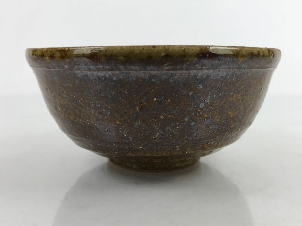 Japanese Ceramic Bowl Kobachi Owan Vtg Katakuchi Nimono Nabe Green Brown Y126