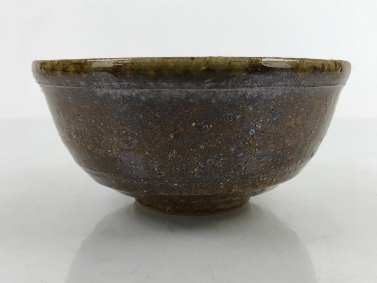 Japanese Ceramic Bowl Kobachi Owan Vtg Katakuchi Nimono Nabe Green Brown Y126